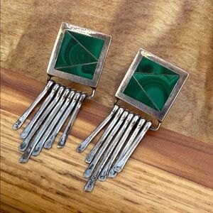 Vintage Navajo signed KS marcasite earrings posts